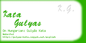 kata gulyas business card
